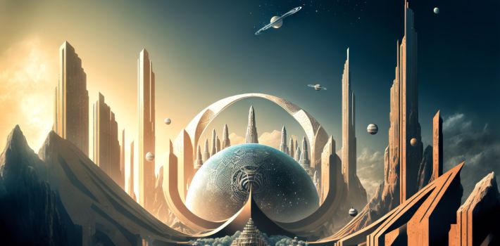 vizista beautiful and detailed mattepainting of an alien city sd818e7b a5c2 nft